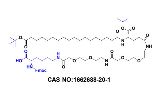 Metabolism Injection Grade Phase 2 Fmoc-L-Lys[Oct-(otBu)-Glu-(otBu)-AEEA-AEEA]-OH for Energy